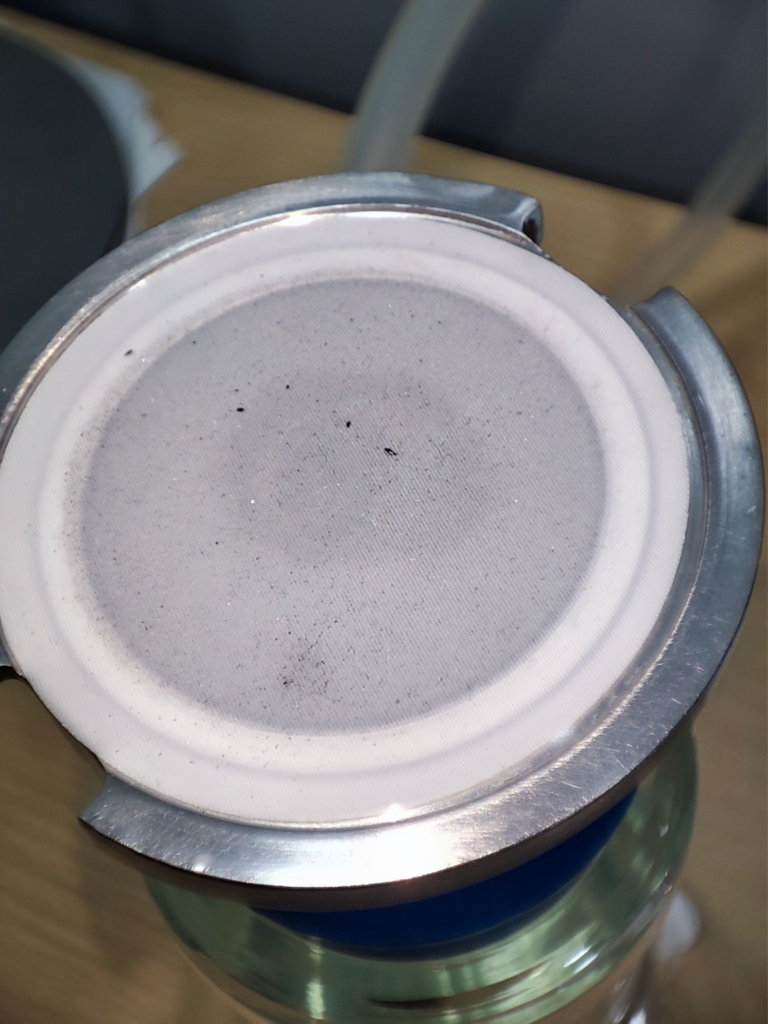 Filter paper used for gravimetric analysis.