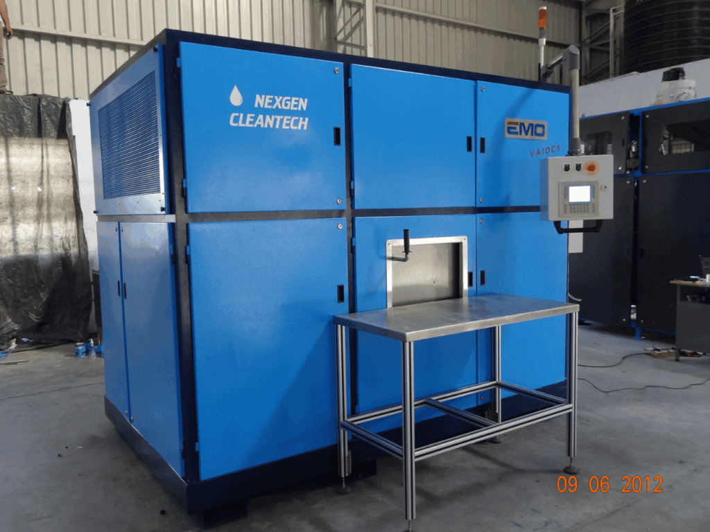 NGCT's VAIOCS machine used for detonator shell cleaning in Defence equipment manufacturing.
